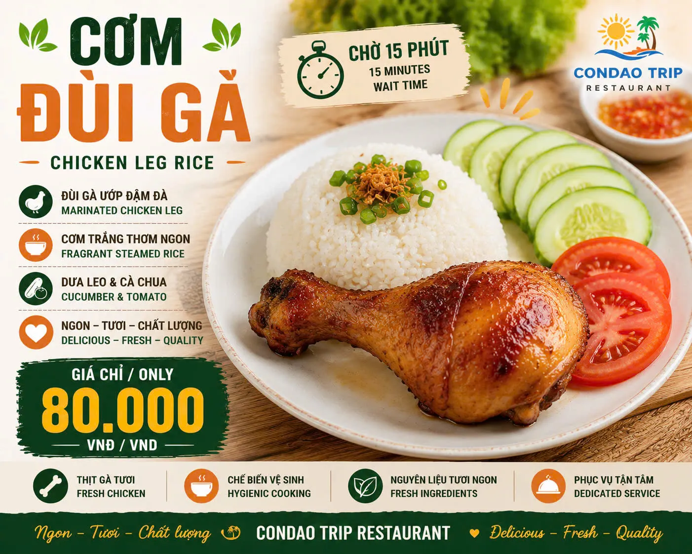 Đùi gà 15 phút